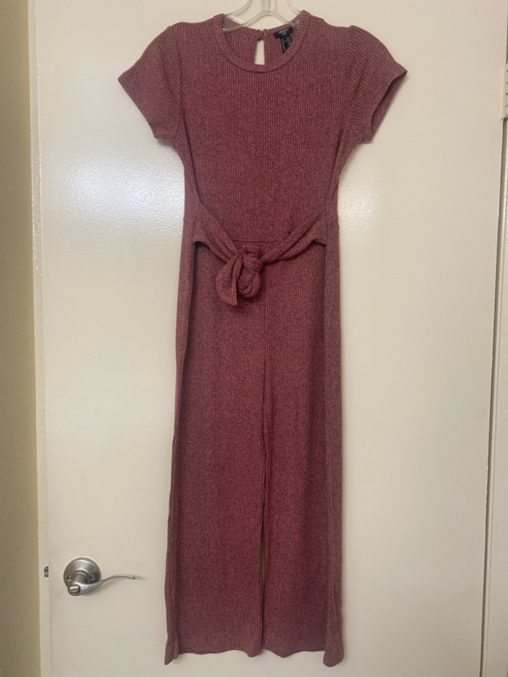 Forever 21 Dusty Rose Ribbed Jumpsuit